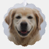 Erstellen Sie Ihre eigenen zweiseitigen Hunde-Foto Ornament Karte (Rückseite)