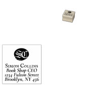 Erstellen Sie Ihre ExLibris Monogram-Rücksendeadre Gummistempel (Stempel)