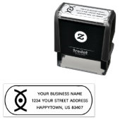 Erstellen Sie Ihre Firmenlogo-Adresse selbstfarbig Permastempel (Beispiel)