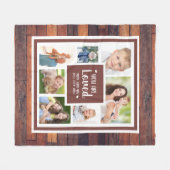 Erstellen Sie Ihre FotoCollage rustikales dunkles Fleecedecke (Vorderseite (Horizontal))