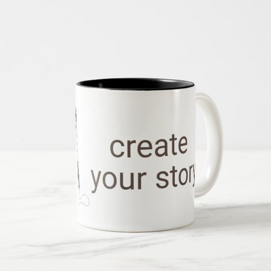 Erstellen Sie Ihre Geschichte - Pen schreiben Sie Zweifarbige Tasse (VorderseiteRechts)