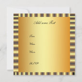 Erstellen Sie Ihre Gold-Einladung Einladung (Rückseite)