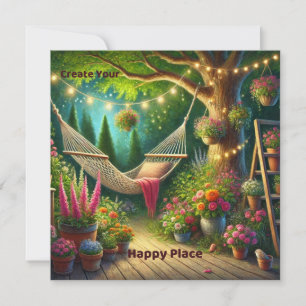 Erstellen Sie Ihre Happy Place Flachkarte Karte