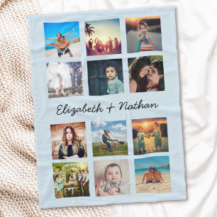 Erstellen Sie Ihre individuelle 12-Familie Foto Co Fleecedecke