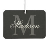 Erstellen Sie Ihre Individuelle Name-Monogramm-Kal Autolufterfrischer (Vorderseite)