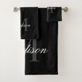 Erstellen Sie Ihre Individuelle Name-Monogramm-Kal Badhandtuch Set (Insitu)