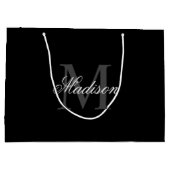 Erstellen Sie Ihre Individuelle Name-Monogramm-Kal Große Geschenktüte (Rückseite)