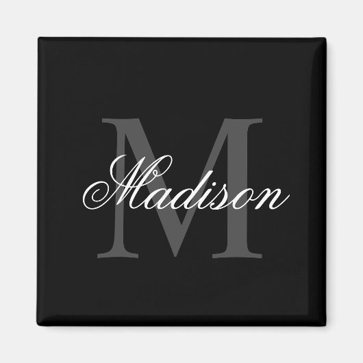 Erstellen Sie Ihre Individuelle Name-Monogramm-Kal Magnet (Vorne)