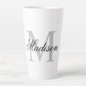 Erstellen Sie Ihre Individuelle Name-Monogramm-Kal Milchtasse (Vorderseite)
