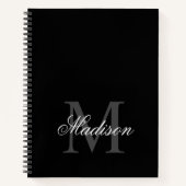 Erstellen Sie Ihre Individuelle Name-Monogramm-Kal Notizblock (Vorderseite)
