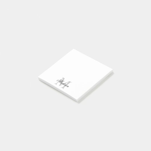 Erstellen Sie Ihre Individuelle Name-Monogramm-Kal Post-it Klebezettel (angewinkelt)
