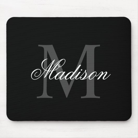 Erstellen Sie Ihre Individuelle Name-Monogrammkall Mousepad (Vorne)