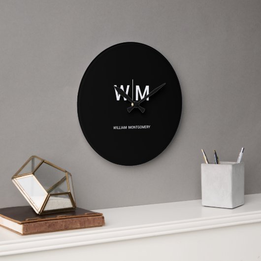 Erstellen Sie Ihre maßgeschneiderte minimalistisch Große Wanduhr (Büro)