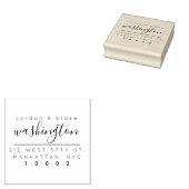 Erstellen Sie Ihre moderne Verheiratete Rücksendea Gummistempel (Stempel)