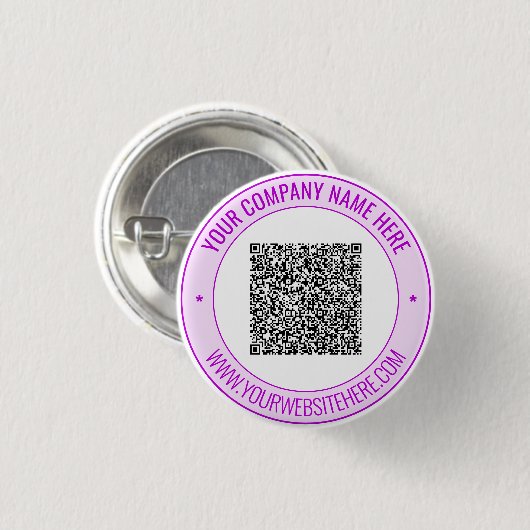Erstellen Sie Ihre QR-Code-Werbebuttons-Vorlage Button (Vorne & Hinten)