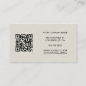 Erstellen Sie Ihre QR-Visitenkarte für Ihr Logo Visitenkarte (Rückseite)