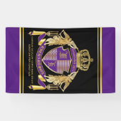 Erstellen Sie Ihre Wappen Lila Gold-Engel-Embleme Banner (Horizontal)