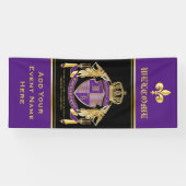 Erstellen Sie Ihre Wappen Lila Gold-Engel-Embleme Banner (Horizontal)