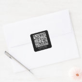Erstellen Sie Ihre Website QR Code WerbeBlack Quadratischer Aufkleber (Umschlag)