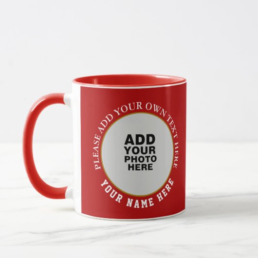 Erstellen Sie Ihre zwei Sonderbilder Rot Tasse (Links)