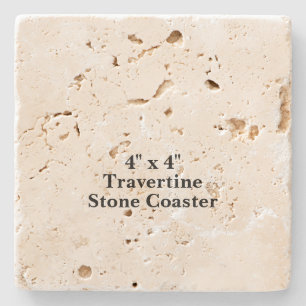 Erstellen Sie Ihren eigenen 10 cm x 10 cm Traverti Steinuntersetzer