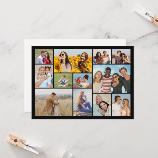 Erstellen Sie Ihren eigenen 12 Collage Gruß Karte (Vorderseite/Rückseite Beispiel)