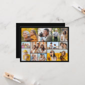 Erstellen Sie Ihren eigenen 12 Collage Gruß Karte (Vorderseite/Rückseite Beispiel)