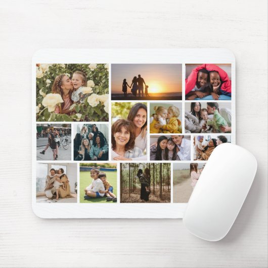 Erstellen Sie Ihren eigenen 14 Collage Foto Block Mousepad (Mit Mouse)
