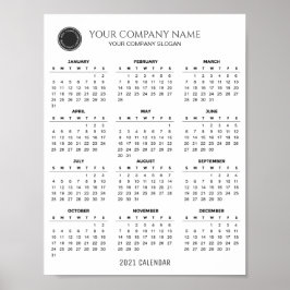 Erstellen Sie Ihren eigenen 2021 Firmenkalender |  Poster
