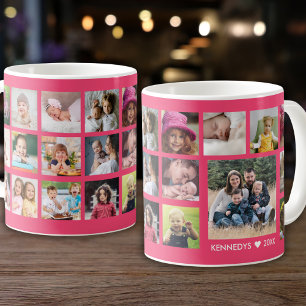 Erstellen Sie Ihren eigenen 22-Collage-Familiennam Kaffeetasse