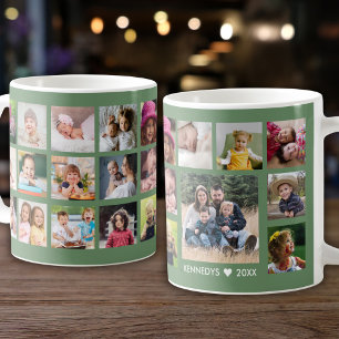 Erstellen Sie Ihren eigenen 22-Collage-Familiennam Kaffeetasse