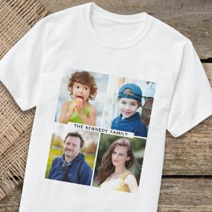Erstellen Sie Ihren eigenen 4-Collage-Familienname T-Shirt