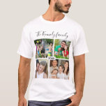 Erstellen Sie Ihren eigenen 4-Foto Collage Familie T-Shirt<br><div class="desc">Erstellen Sie Ihr eigenes Shirt personalisiert mit Familiennamen und Jahr .</div>