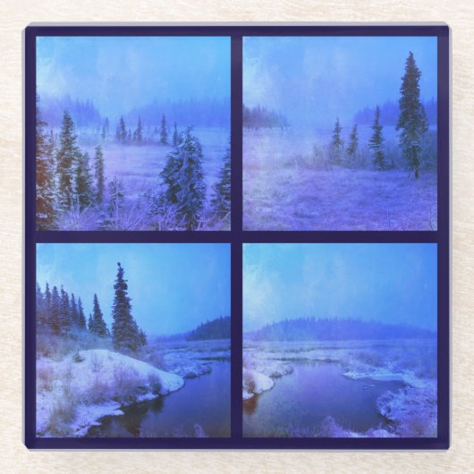 Erstellen Sie Ihren eigenen 4-Foto-Platz Glasuntersetzer (Vorderseite)