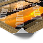 Erstellen Sie Ihren eigenen 4-poligen Braunen Holz Poster (Ecke)