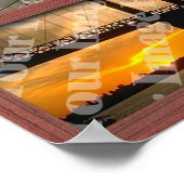 Erstellen Sie Ihren eigenen 4-poligen Rot-Holz-Rah Poster (Ecke)