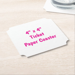 Erstellen Sie Ihren eigenen 4" x 4" Ticket-Papier- Untersetzer