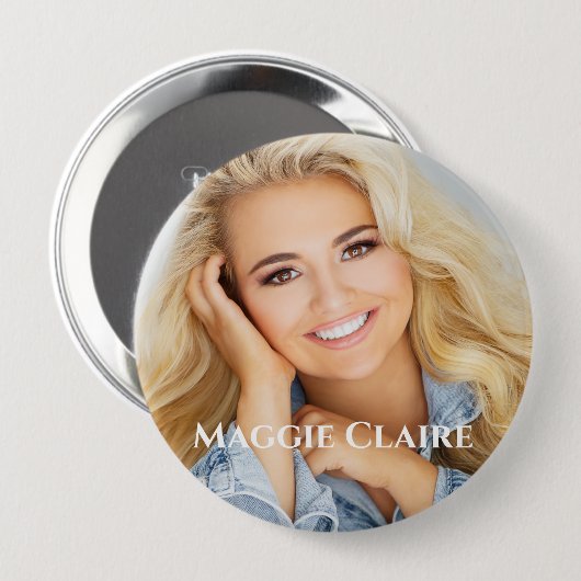 Erstellen Sie Ihren eigenen 4 Zoll Foto Button! Button (Vorne & Hinten)