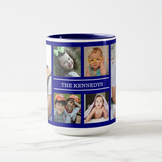 Erstellen Sie Ihren eigenen 6-Collage-Familienname Tasse (Zentrum)