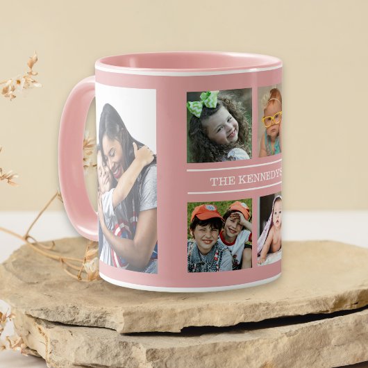 Erstellen Sie Ihren eigenen 6-Collage-Familienname Tasse