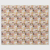 Erstellen Sie Ihren eigenen 6 Foto Collage Gold Gl Geschenkpapier (Flach)