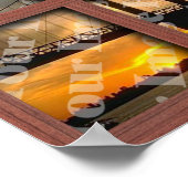 Erstellen Sie Ihren eigenen 6-poligen Rot-Holz-Rah Poster (Ecke)