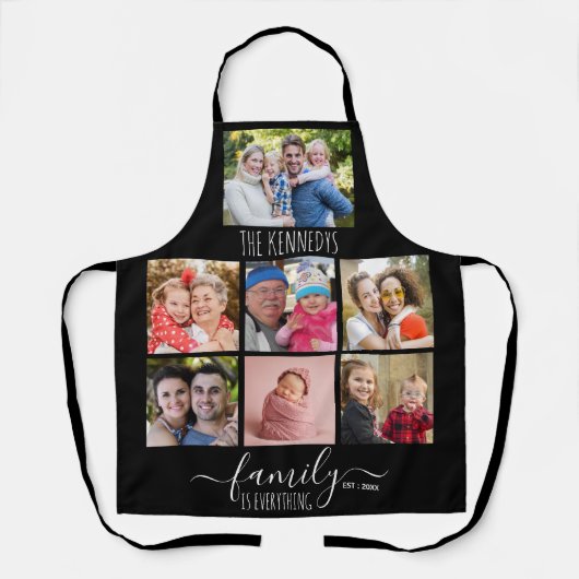 Erstellen Sie Ihren eigenen 7-Collage-Familienname Schürze (Vorderseite)