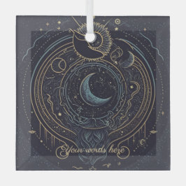 Erstellen Sie Ihren eigenen Abstrakten Celestial L Ornament Aus Glas