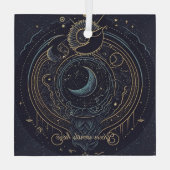 Erstellen Sie Ihren eigenen Abstrakten Celestial L Ornament Aus Glas (Rückseite)