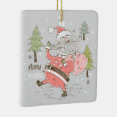 Erstellen Sie Ihren eigenen Albernen Weihnachtsman Keramikornament (Rechts)