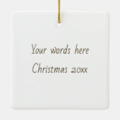 Erstellen Sie Ihren eigenen Albernen Weihnachtsman Keramikornament (Rückseite)