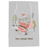 Erstellen Sie Ihren eigenen Albernen Weihnachtsman Mittlere Geschenktüte (Vorderseite)