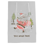 Erstellen Sie Ihren eigenen Albernen Weihnachtsman Mittlere Geschenktüte (Rückseite)