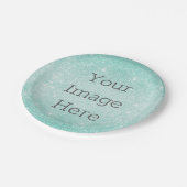 Erstellen Sie Ihren eigenen Aqua Blue Glitzer Spar Pappteller (Schrägansicht)